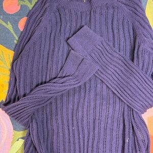 Elegant Purple Turtleneck Sweater